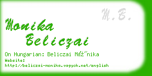 monika beliczai business card